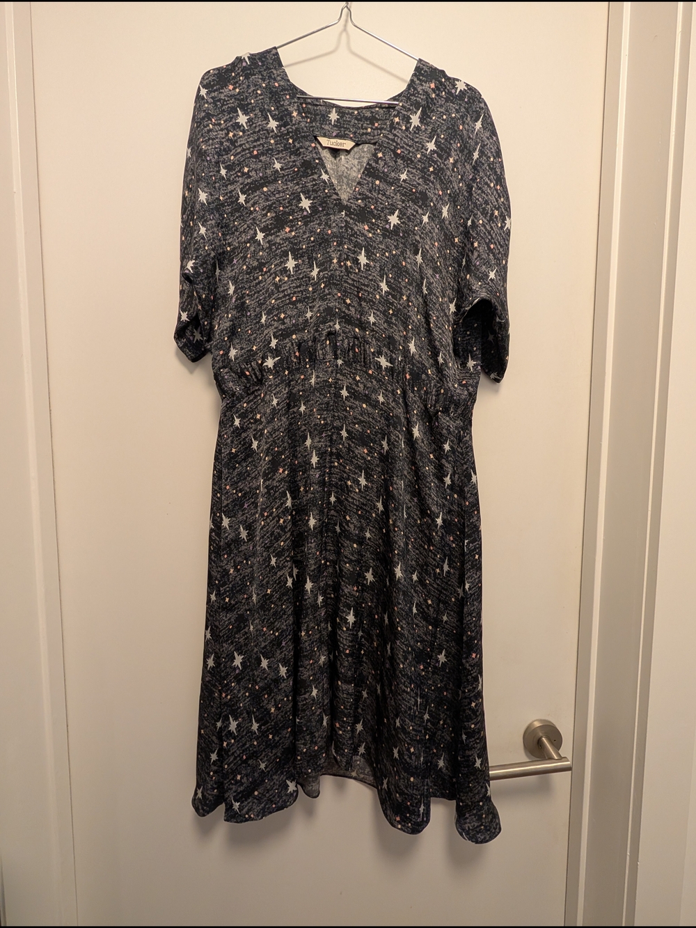 Star Print Navy Women’s Knit Dress